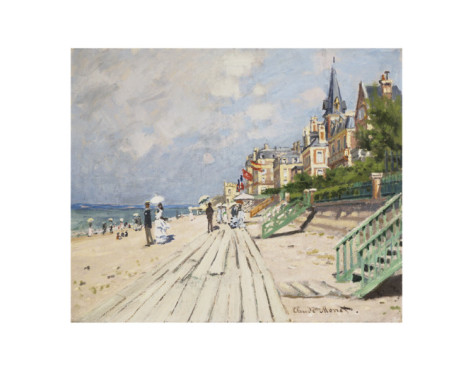 Beach at Trouville, 1870 - Claude Monet Paintings